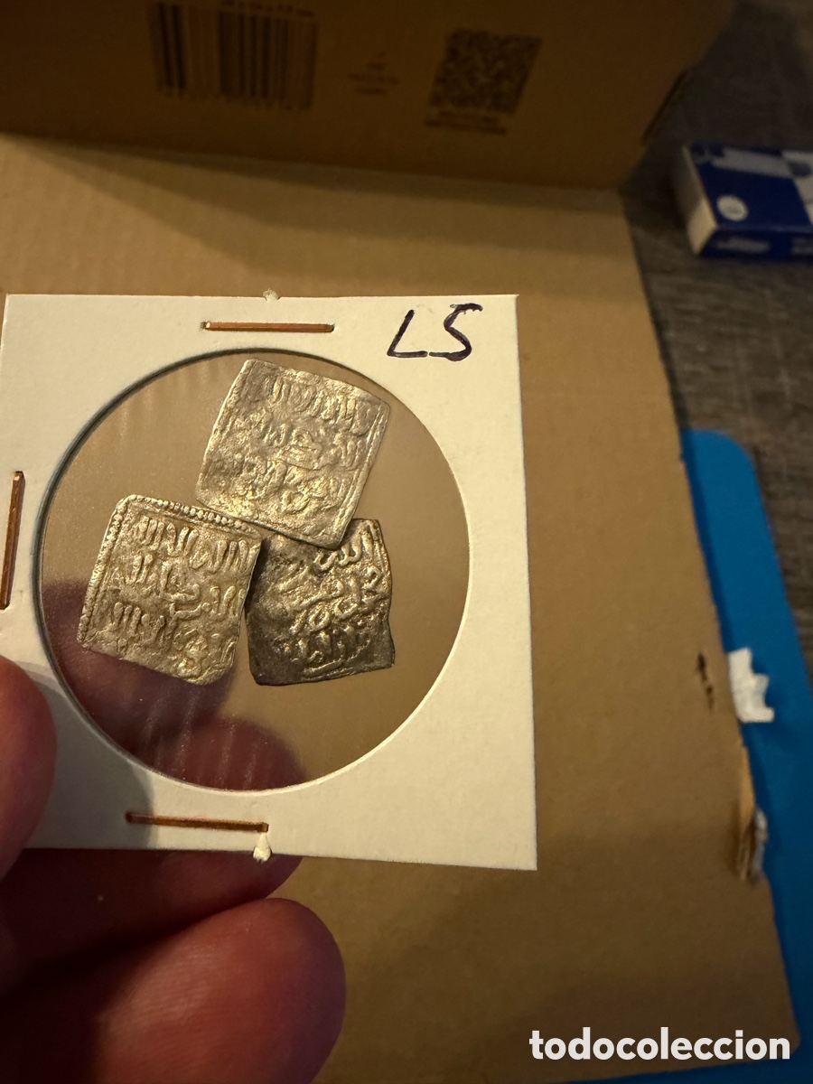 Monedas Hispano &aacute;rabes: 3 Almohade .Dirham D&iacute;rhem.Merinies plata silver L5 - Foto 1