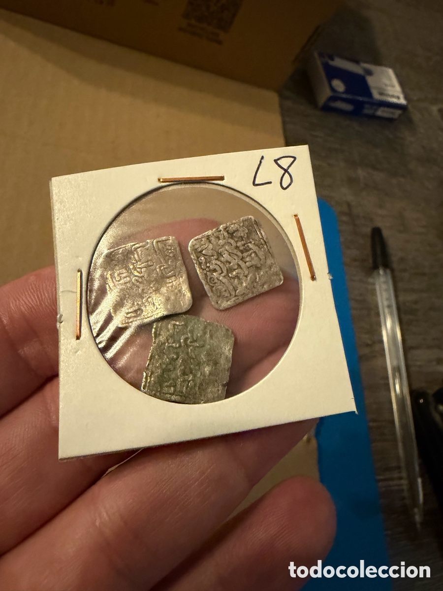 Monedas Hispano &aacute;rabes: 3 Almohade .Dirham D&iacute;rhem.Merinies plata silver L8 - Foto 3