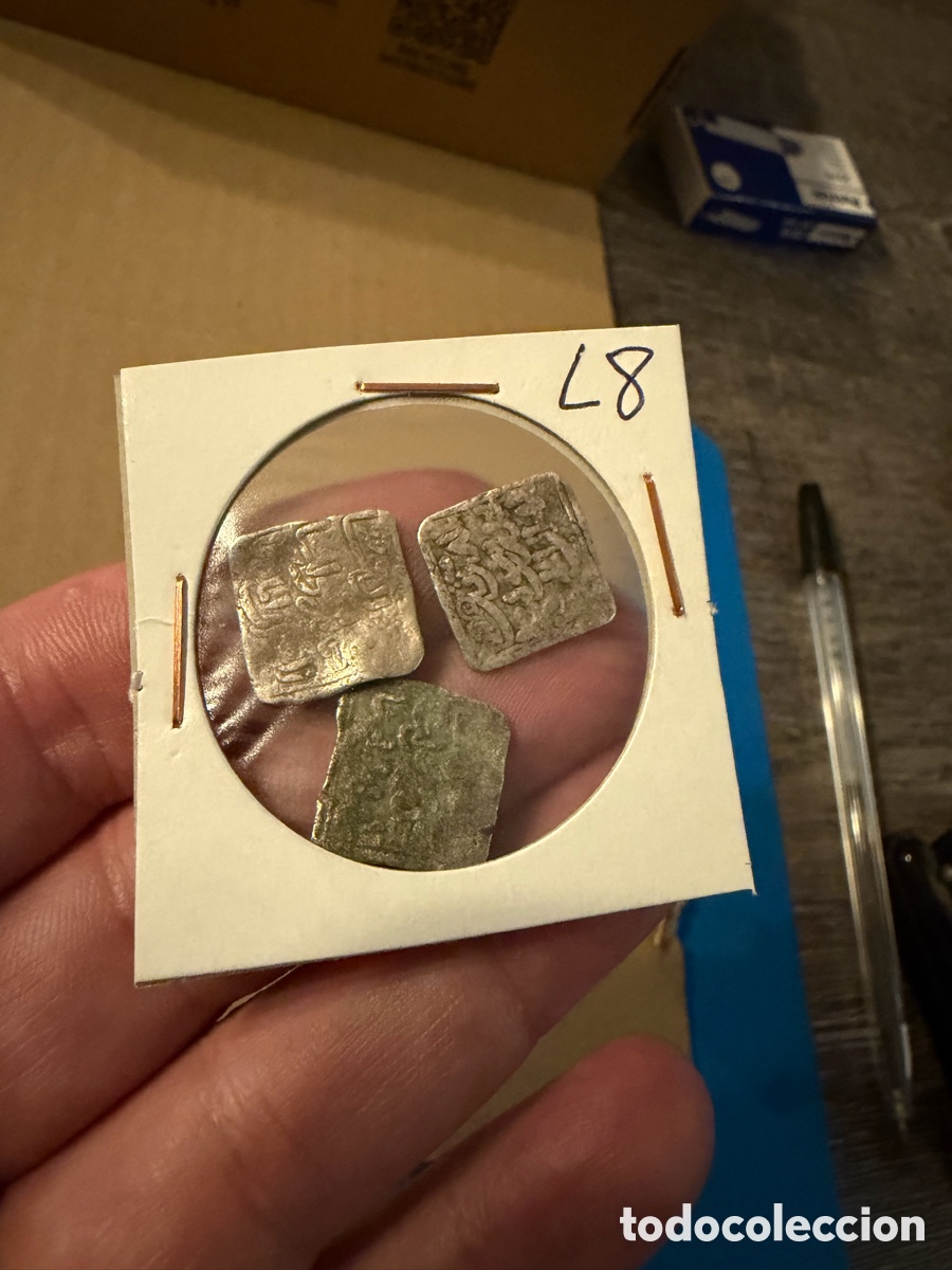 Monedas Hispano &aacute;rabes: 3 Almohade .Dirham D&iacute;rhem.Merinies plata silver L8 - Foto 4