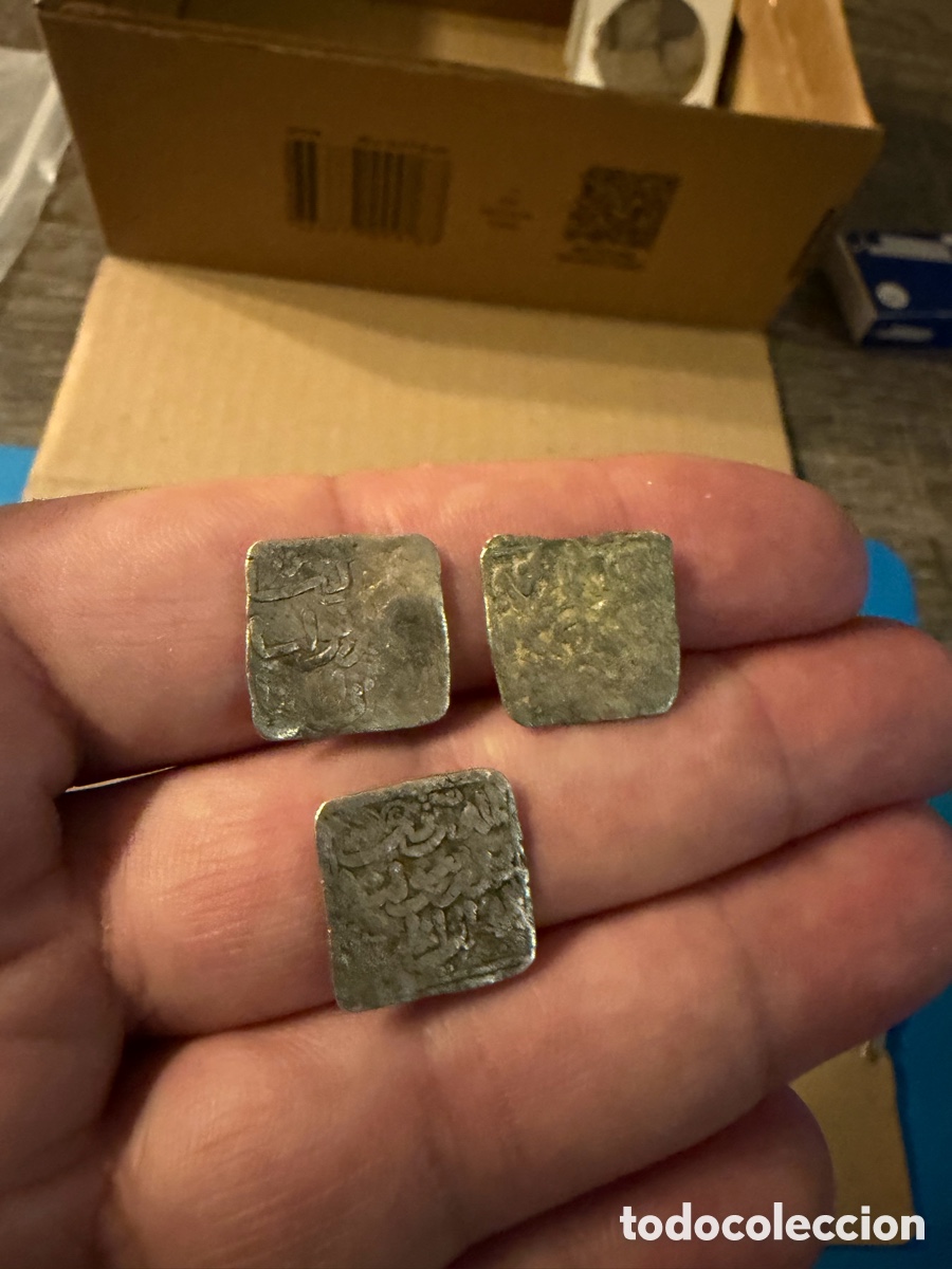 Monedas Hispano &aacute;rabes: 3 Almohade .Dirham D&iacute;rhem.Merinies plata silver L8 - Foto 5