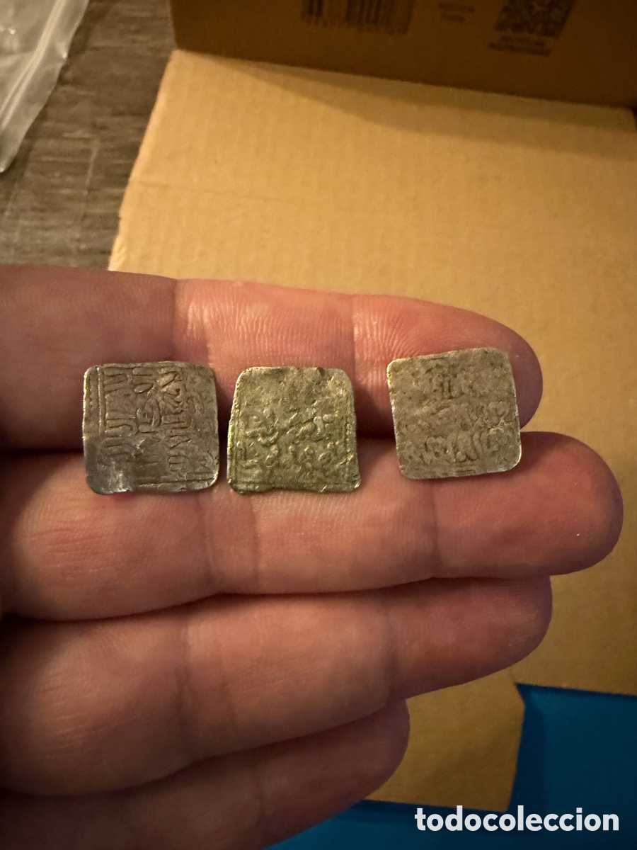 Monedas Hispano &aacute;rabes: 3 Almohade .Dirham D&iacute;rhem.Merinies plata silver L8 - Foto 9