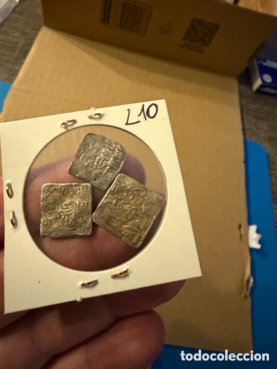 Monedas Hispano &aacute;rabes: 3 Almohade .Dirham D&iacute;rhem.Merinies plata silver L10 - Foto 3