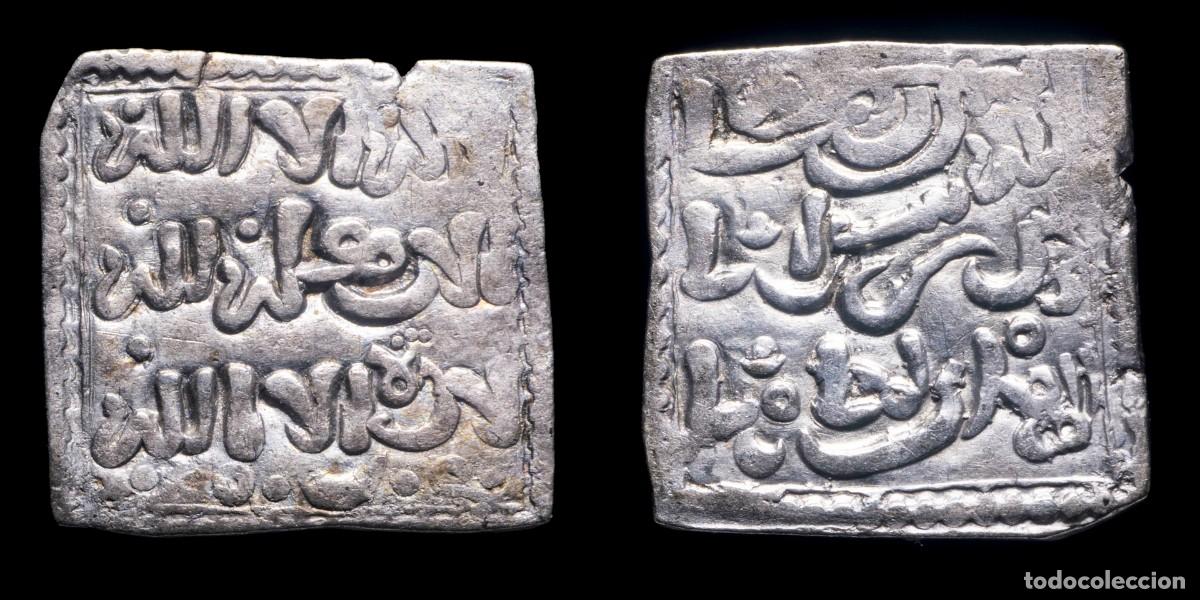 Monedas hispano &aacute;rabes: Silver Dirham Almohad Millares, Christian Imitation (1130-1269) - 16 mm / 1,37 gr.