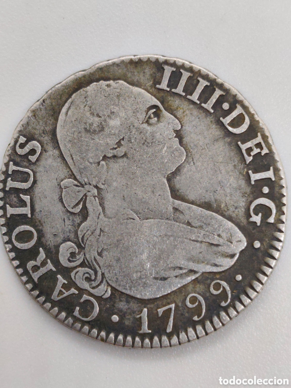 Monedas Hispano &aacute;rabes: Moneda d&eacute; plata antigua 2 reales