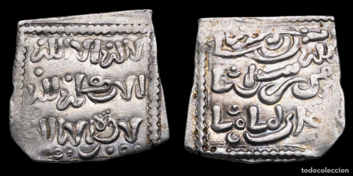 Monedas Hispano &aacute;rabes: Silver Dirham Almohad Millares, Christian imitation (1130-1269) - 17 mm / 1,43 g.