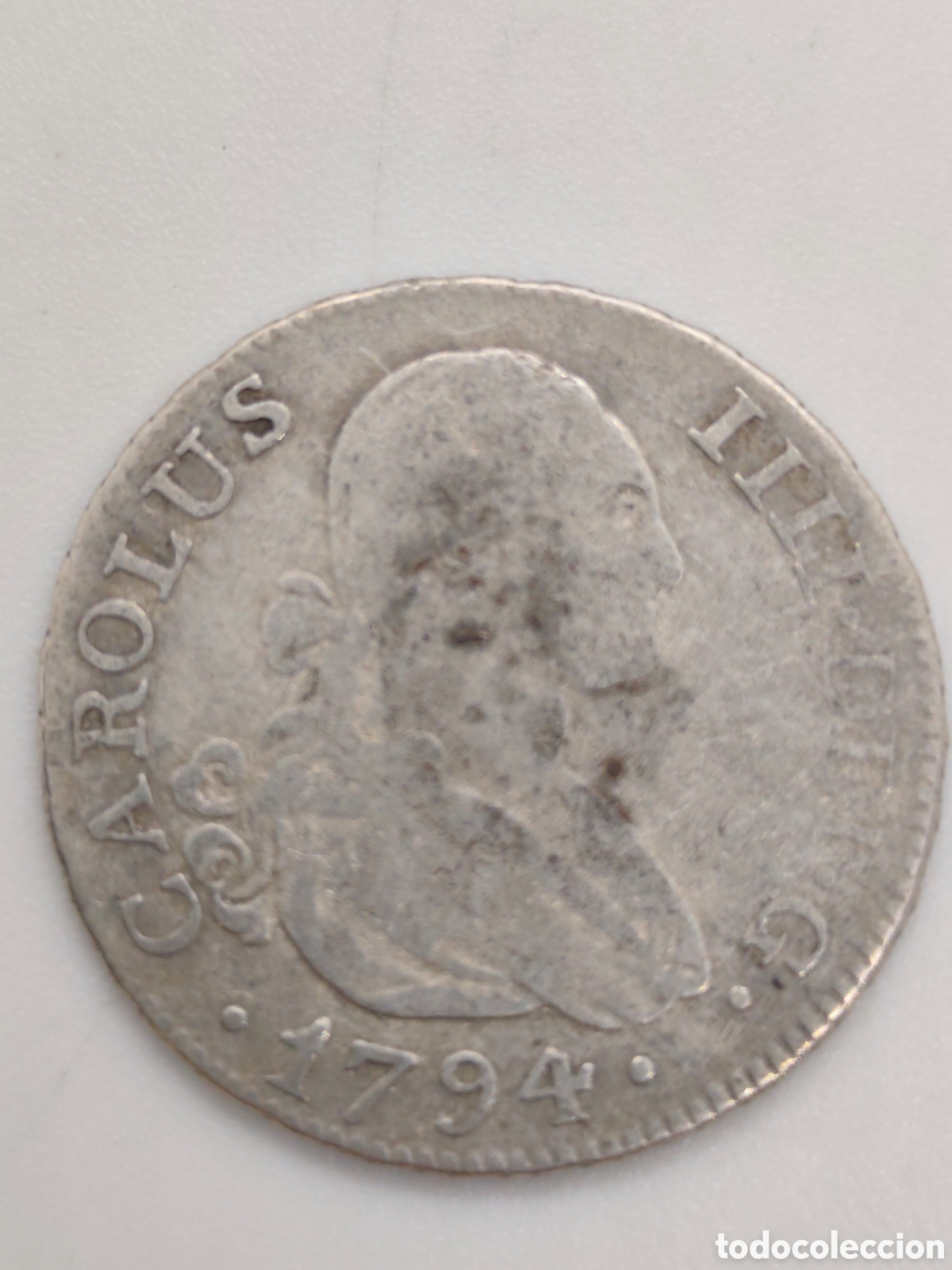 Monedas Hispano &aacute;rabes: Moneda de plata antigua 1794