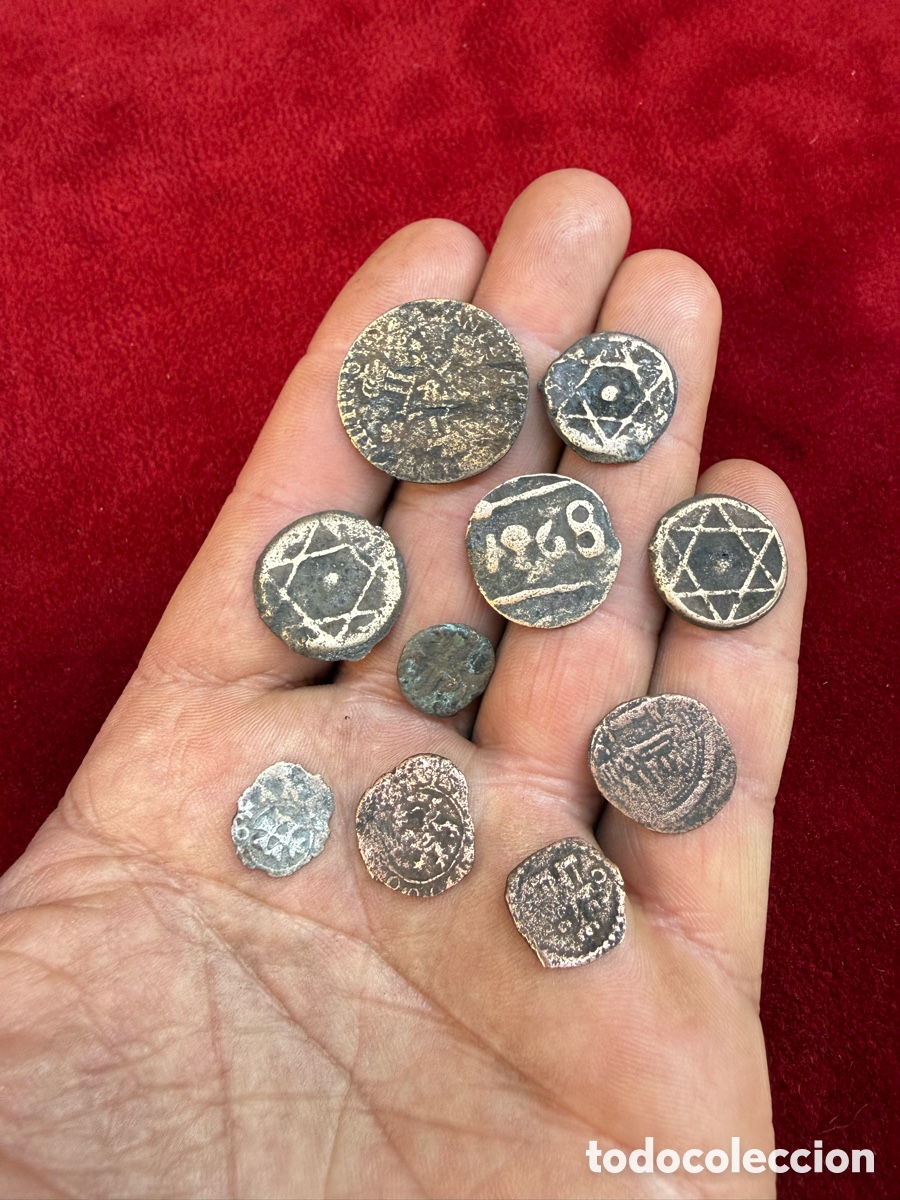 Moedas hispano &aacute;rabes: Lote 12!Gran lote,varias monedas a catalogar,Arabes y Medievales!