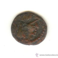 Monedas ibéricas: RARO CUADRANTE DE EMPORIAE AMPURIAS GIRONA GIRONA (50-27 A.C.) 1'90 GRAMOS.