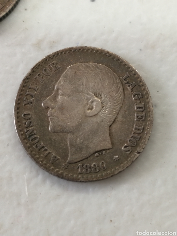 Monedas ib&eacute;ricas: LOTE DE MONEDAS DE CINCUENTA C&Eacute;NTIMOS DE PLATA - Foto 7
