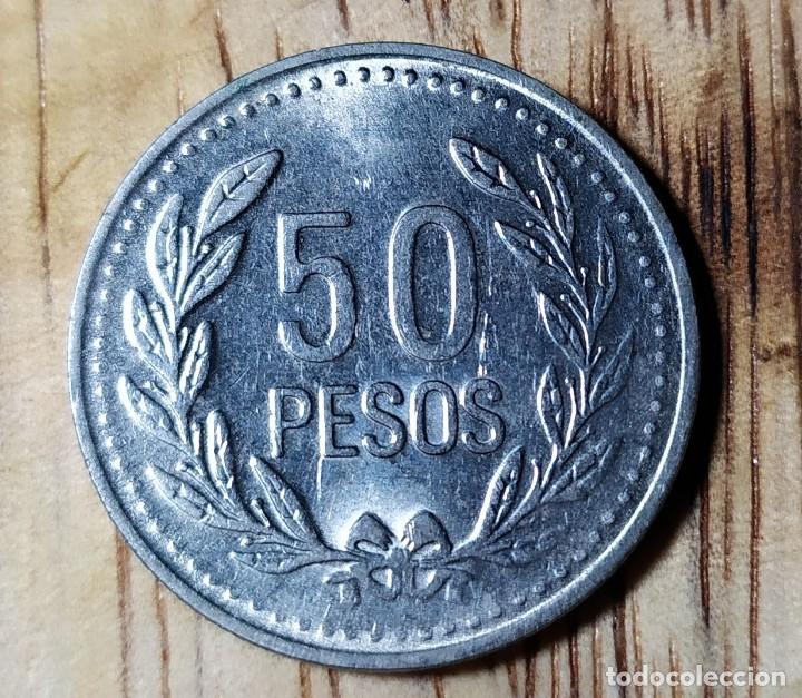 Monedas ib&eacute;ricas: MONEDA REPUBLICA DE COLOMBIA 50 PESOS - Foto 2