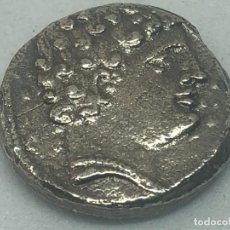 Monedas ibéricas: RÉPLICA MONEDA SIGLO II A.C. DENARIO. IKALESKEN. CUENCA, IBERIA. JINETE ÍBERO. RARA. MATERIAL: ALEAC. Lote 283715318
