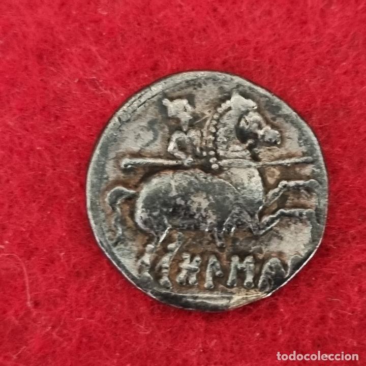 Monedas ibéricas: MONEDA PLATA DENARIO IBERICO BOLSCAN ( HUESCA ) ORIGINAL C8 3 - Foto 2 - 287730648