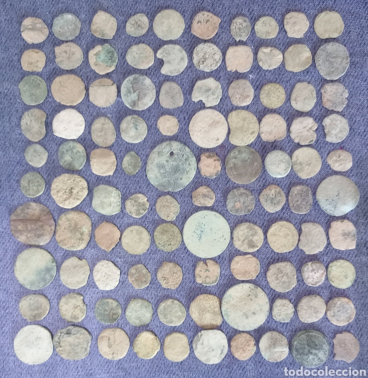 LOTE 100 MONEDAS ANTIGUAS VARIAS EPOCAS (Numismática - Hispania Antigua - Moneda Ibérica no Romanas)