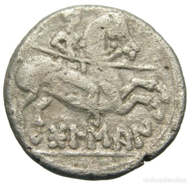 Monedas ibéricas: Denario de Bolskan (150-100 a.C.), Jinete - Foto 2 - 302874098