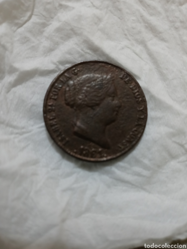Monedas ib&eacute;ricas: 25 c&eacute;ntimo 1861d real reina isabel 2 - Foto 1