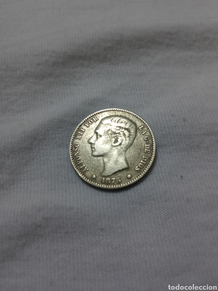 Monedas ib&eacute;ricas: ptas 1876 alfonso Xll plata - Foto 2