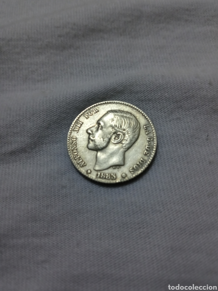 Monedas ib&eacute;ricas: pts Alfonso Xll 1885*85 plata - Foto 2