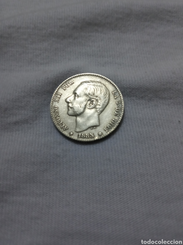 Monedas ib&eacute;ricas: pts Alfonso Xll 1885*85 plata - Foto 4
