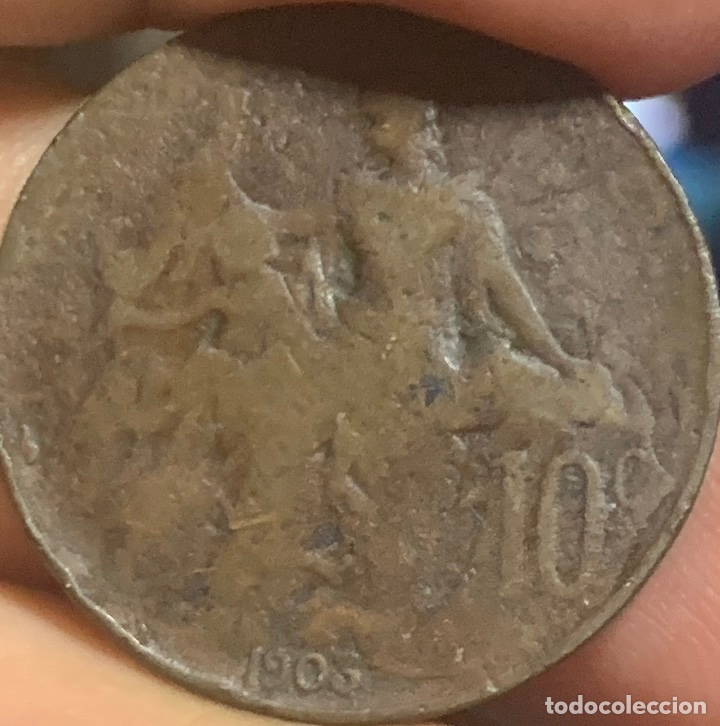 Monedas ib&eacute;ricas: Moneda republica francesa 1903 - Foto 2