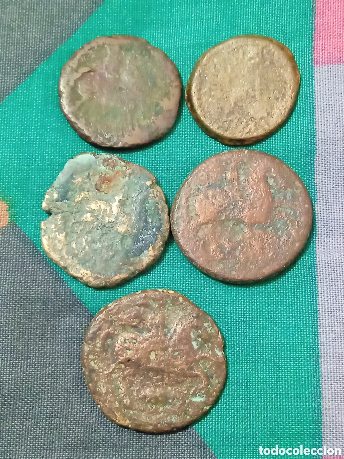 Monedas ib&eacute;ricas: CINCO PIEZAS DIVERSAS A CLASIFICAR IDENTIFICAR - Foto 2