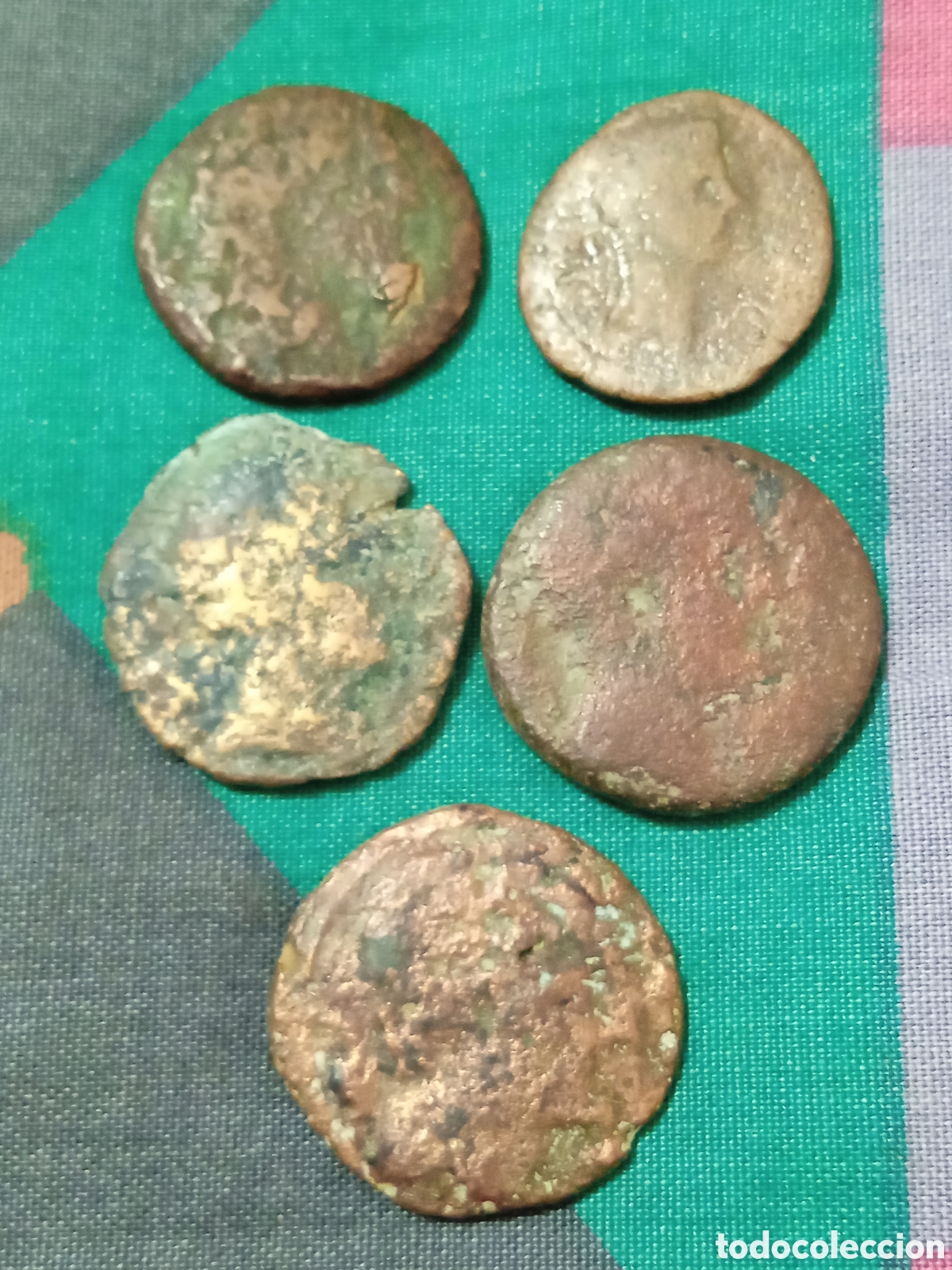 Monedas ib&eacute;ricas: CINCO PIEZAS DIVERSAS A CLASIFICAR IDENTIFICAR - Foto 1