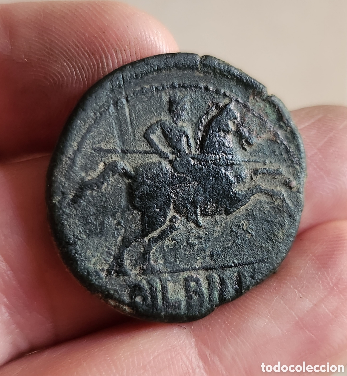 Monedas ib&eacute;ricas: Raro As de Bilbilis de la &eacute;poca de Augusto - Foto 1