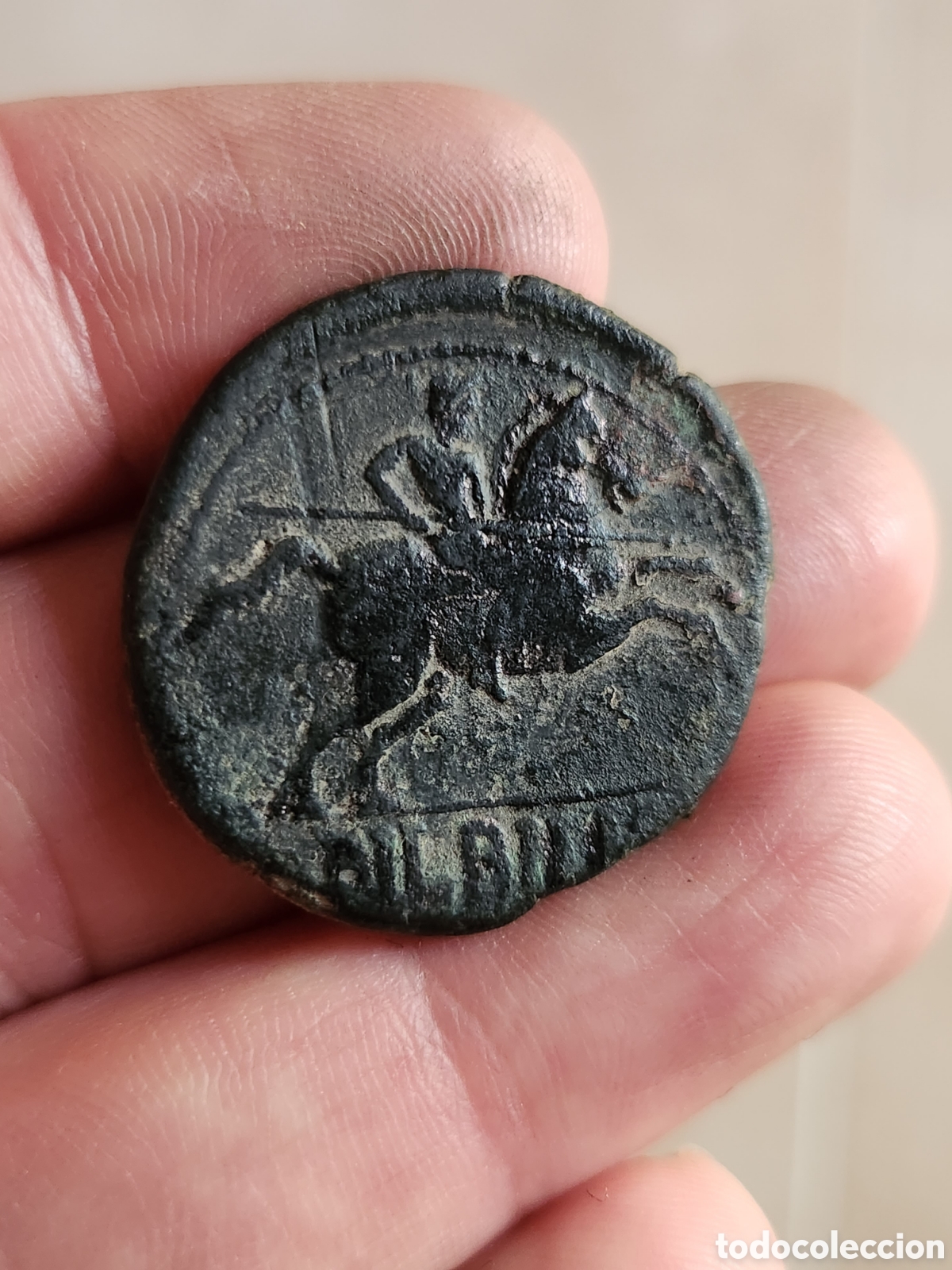Monedas ib&eacute;ricas: Raro As de Bilbilis de la &eacute;poca de Augusto - Foto 3