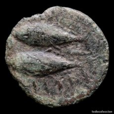 Monedas ibéricas: GADES (CÁDIZ) 200-100 A.C. Æ SEMIS - HERAKLES / DOS ATUNES. (5492). Lote 403260009