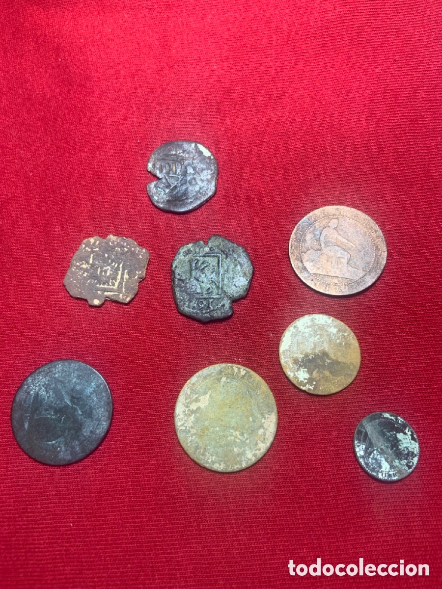 Monedas ib&eacute;ricas: Maraved&iacute; y monedas varias espa&ntilde;olas lote n1 - Foto 1