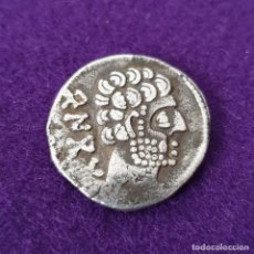 Monedas ibéricas: DENARIO IBERICO. BASCONES (PAMPLONA) DE LOS VASCONES. 120-20 A.C. PLATA. ORIGINAL. 3,35GR. MONEDA.