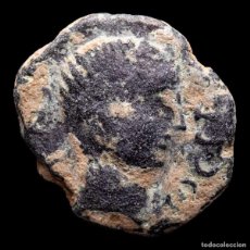 Monedas ibéricas: CASTULO (LINARES, JAÉN), SEMIS DE BRONCE. 100-50 A.C. VOC STF.