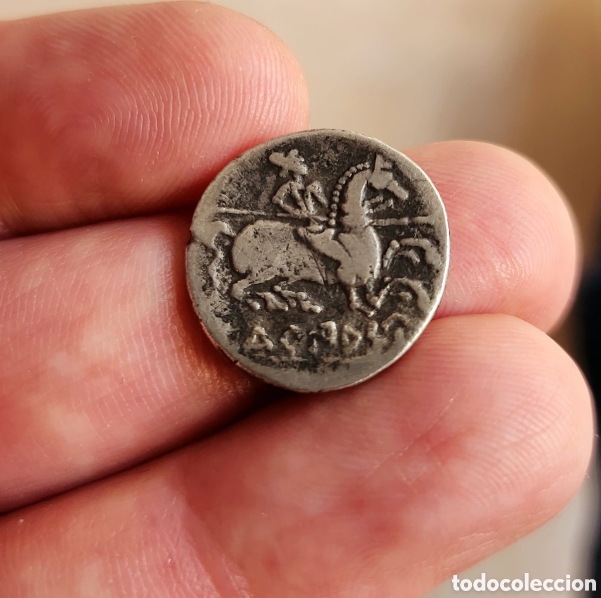 Monedas ib&eacute;ricas: Denario ib&eacute;rico de Turiaso - Foto 4