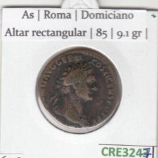 Monedas ibéricas: CRE3247 MONEDA ROMANA AS ROMA DOMICIANO ALTAR RECTANGULAR 85