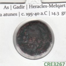 Monedas ibéricas: CRE3267 MONEDA IBERICA AS GADIR HERACLES-MELQART 2 ATUNES
