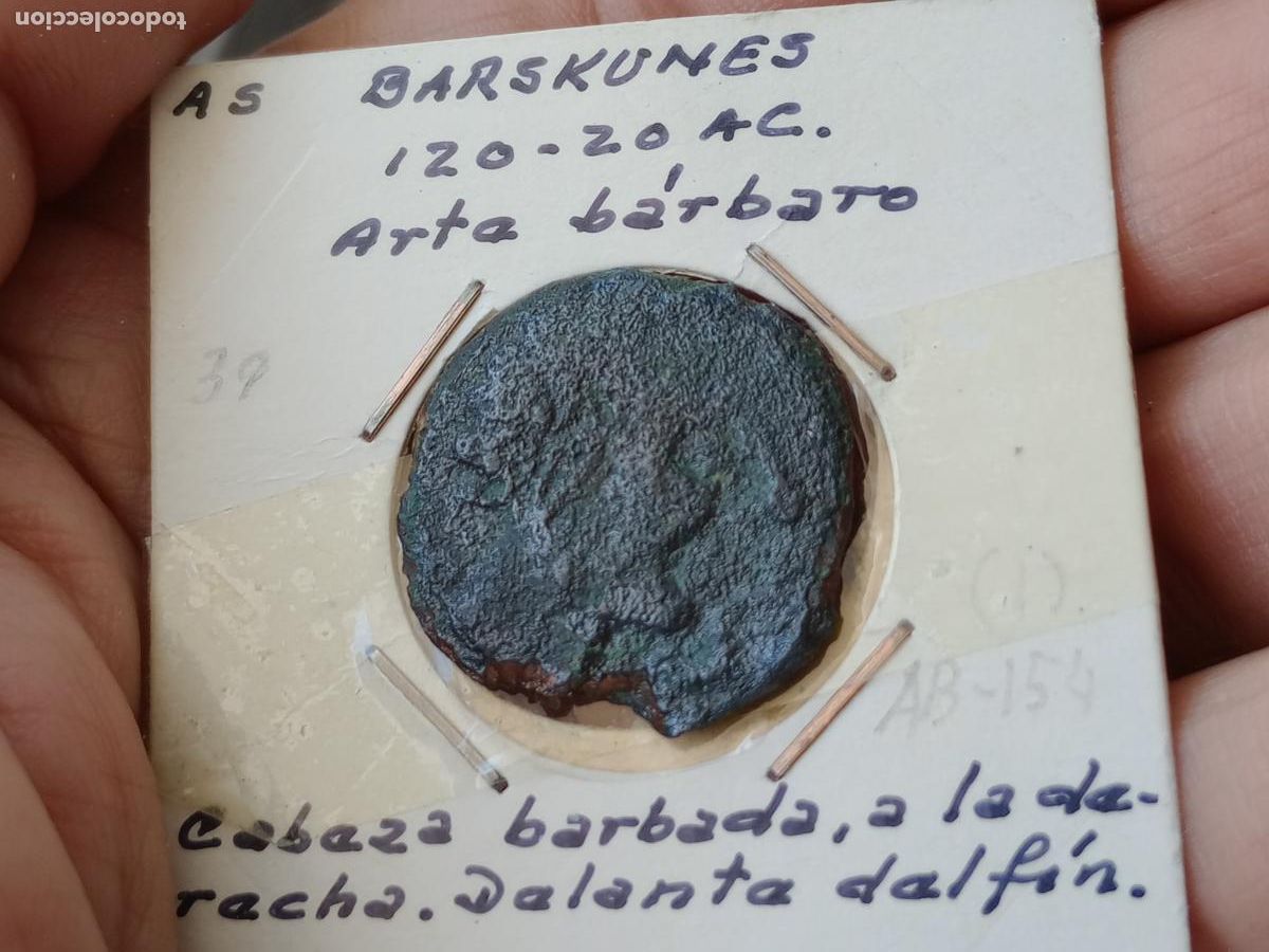 Monedas ib&eacute;ricas: As de Barskunes, Baskunes. Navarra - Foto 1