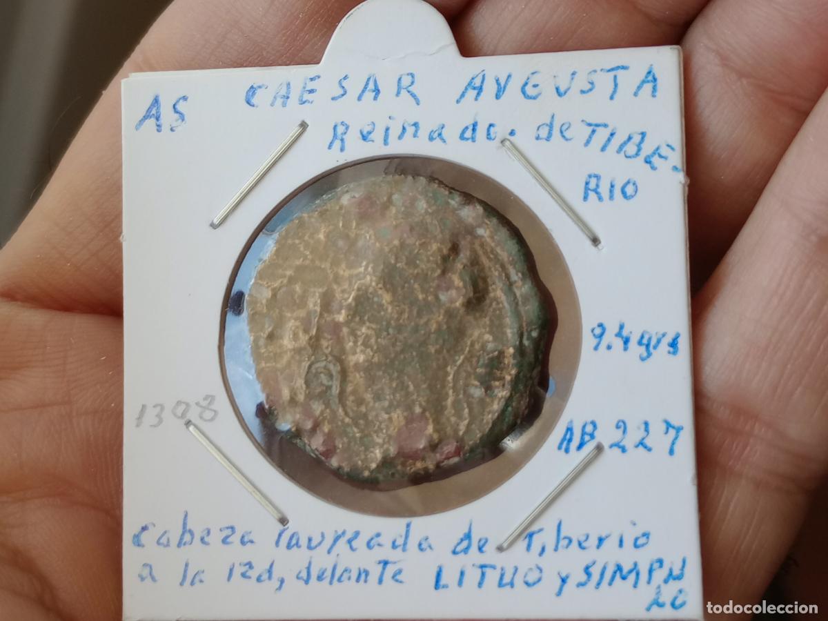 Monedas ib&eacute;ricas: As Hispano romano. Zaragoza. Caesar Augusta - Foto 1