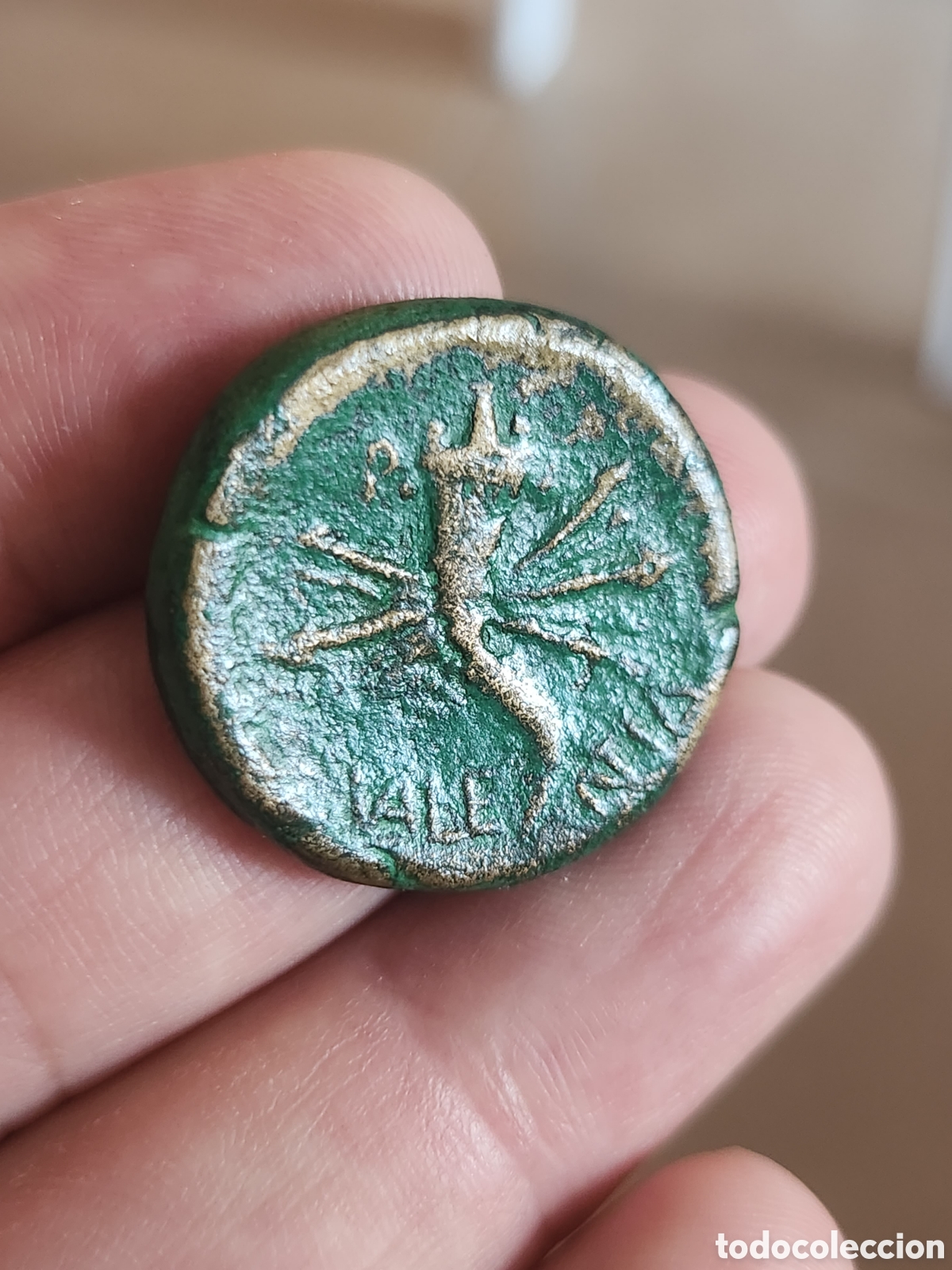 Monedas ib&eacute;ricas: Aut&eacute;ntico escaso As ib&eacute;rico de Valentia con cornucopia - Foto 1
