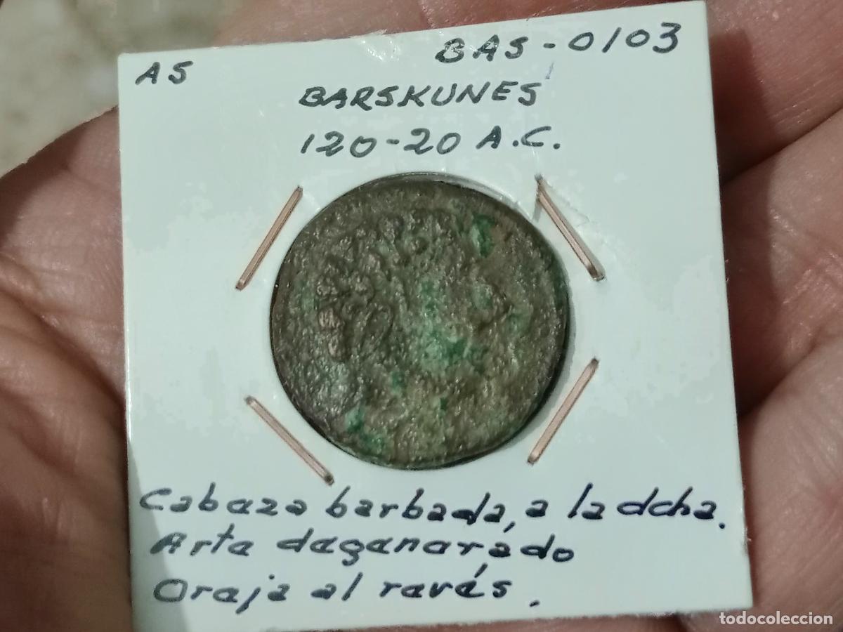 Monedas ib&eacute;ricas: As de Barskunes, Baskunes. Navarra - Foto 1