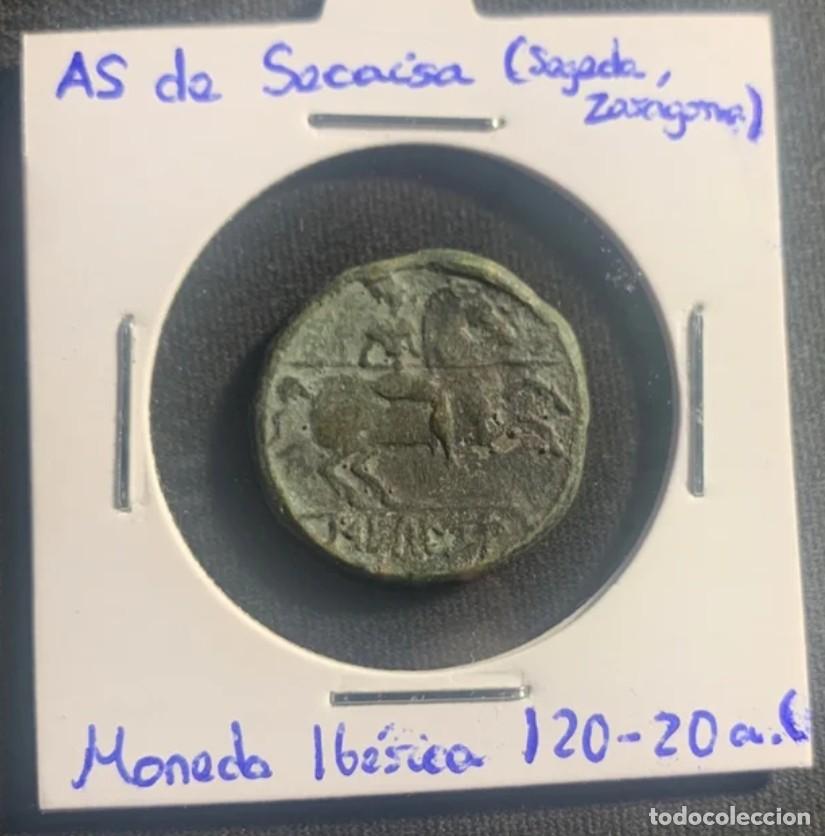 Monedas ib&eacute;ricas: As de Secaisa, 120 - 20 a.C - Foto 1