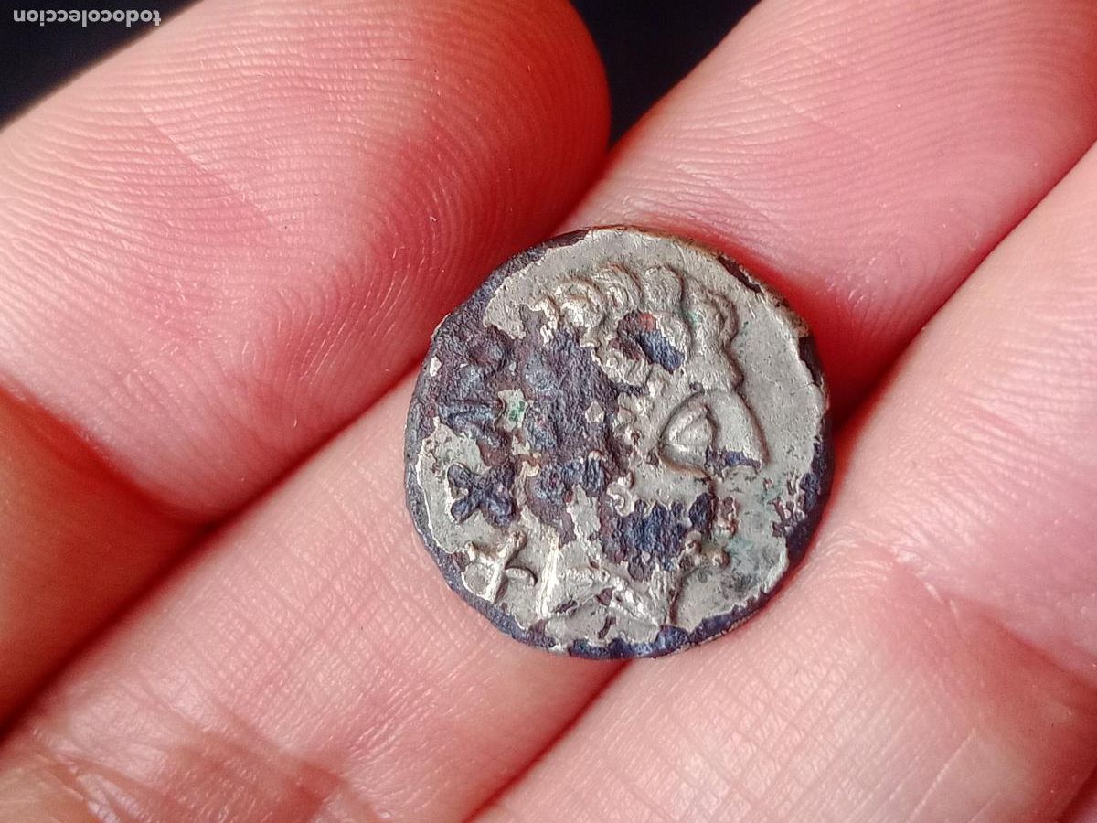 Monedas ib&eacute;ricas: Denario forrado de Baskunes, Navarra - Foto 1