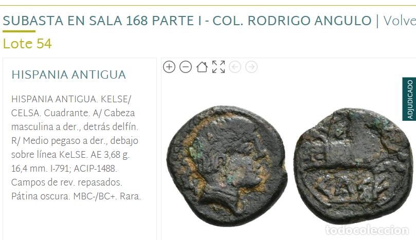 Monedas ib&eacute;ricas: Cuadrante Moneda HISPANIA ANTIGUA KELSE / CELSA (Zaragoza) - Foto 1