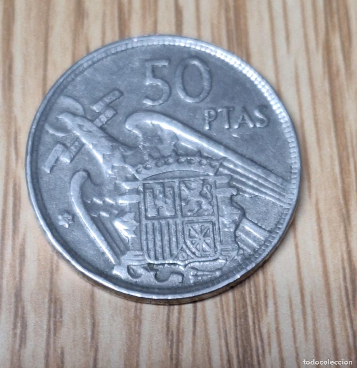 Monedas ib&eacute;ricas: Moeda de 50 PTAS de 1957 - *59 - Foto 4