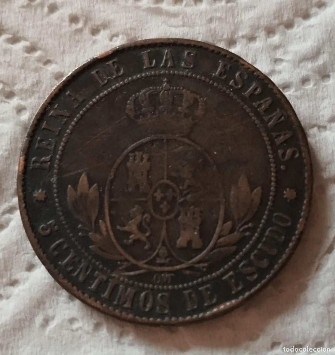 Monedas ib&eacute;ricas: MONEDA DE ISABEL II CINCO C&Eacute;NTIMOS BUEN ESTADO - Foto 1