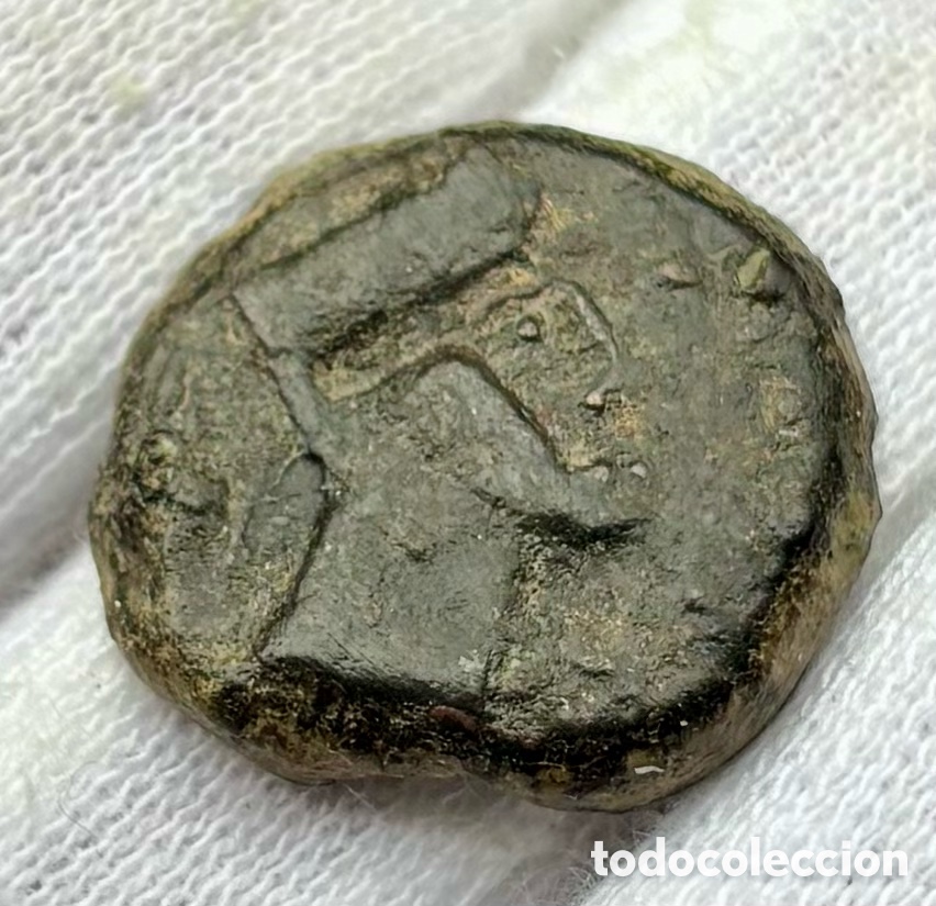 Monedas ib&eacute;ricas: Moneda Iberica MALACA Semis (200-20 a.C) M&aacute;laga - Foto 3