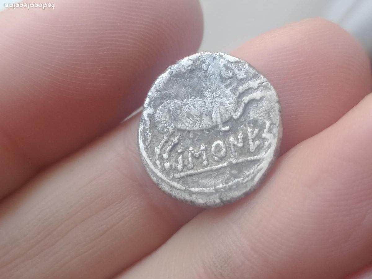 Monedas ib&eacute;ricas: Baskunes, Navarra. Denario de plata maciza - Foto 2
