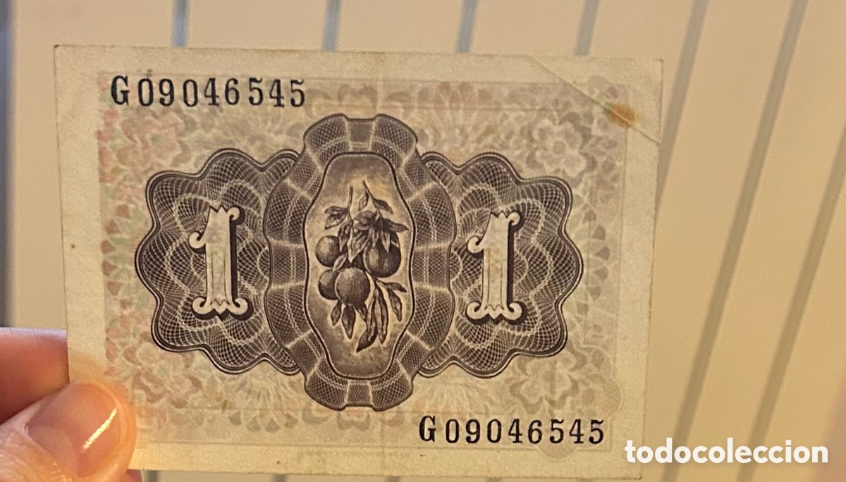 Monedas ib&eacute;ricas: Billete 1 peseta 1948 - Foto 2
