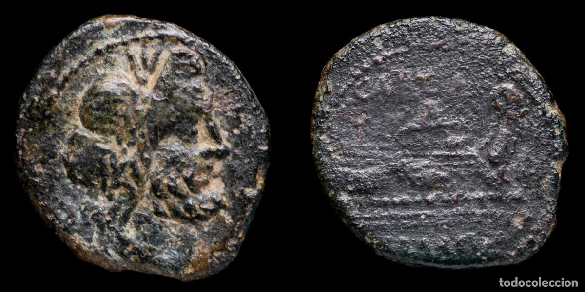Monedas ib&eacute;ricas: Ancient Hispania - Carteia, San Roque (Cadiz) Ae Semis - 20 mm / 3.88 gr.