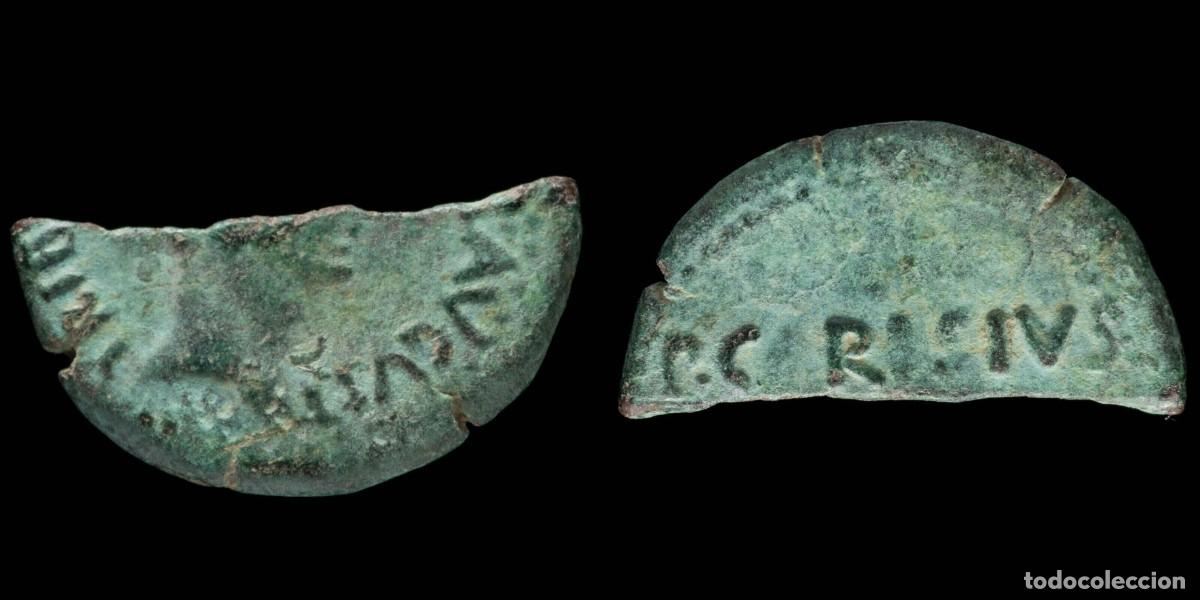 Monedas ib&eacute;ricas: Ancient Hispania As, EMERITA AUGUSTA (Merida) - 26 mm / 4.19 gr.