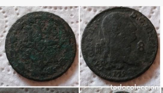 Monedas ib&eacute;ricas: Moneda de 8 maraved&iacute;s Carlos lV