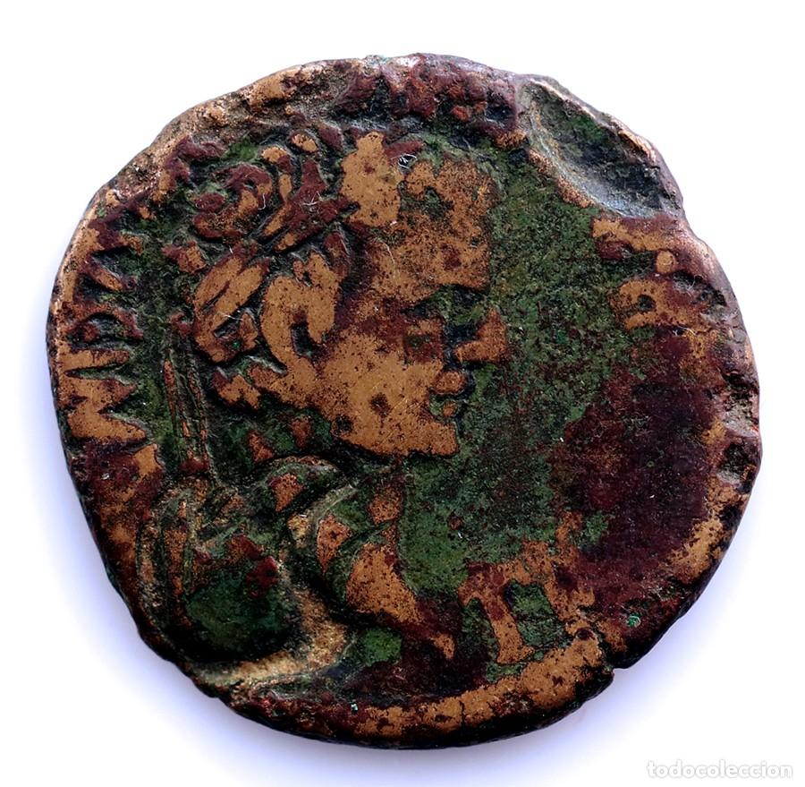 Monedas ib&eacute;ricas: SC. Hispania. Turiaso. As. 27 a.C. -14 d.C. Tarazona (Zaragoza). Cobre 9,4 g.
